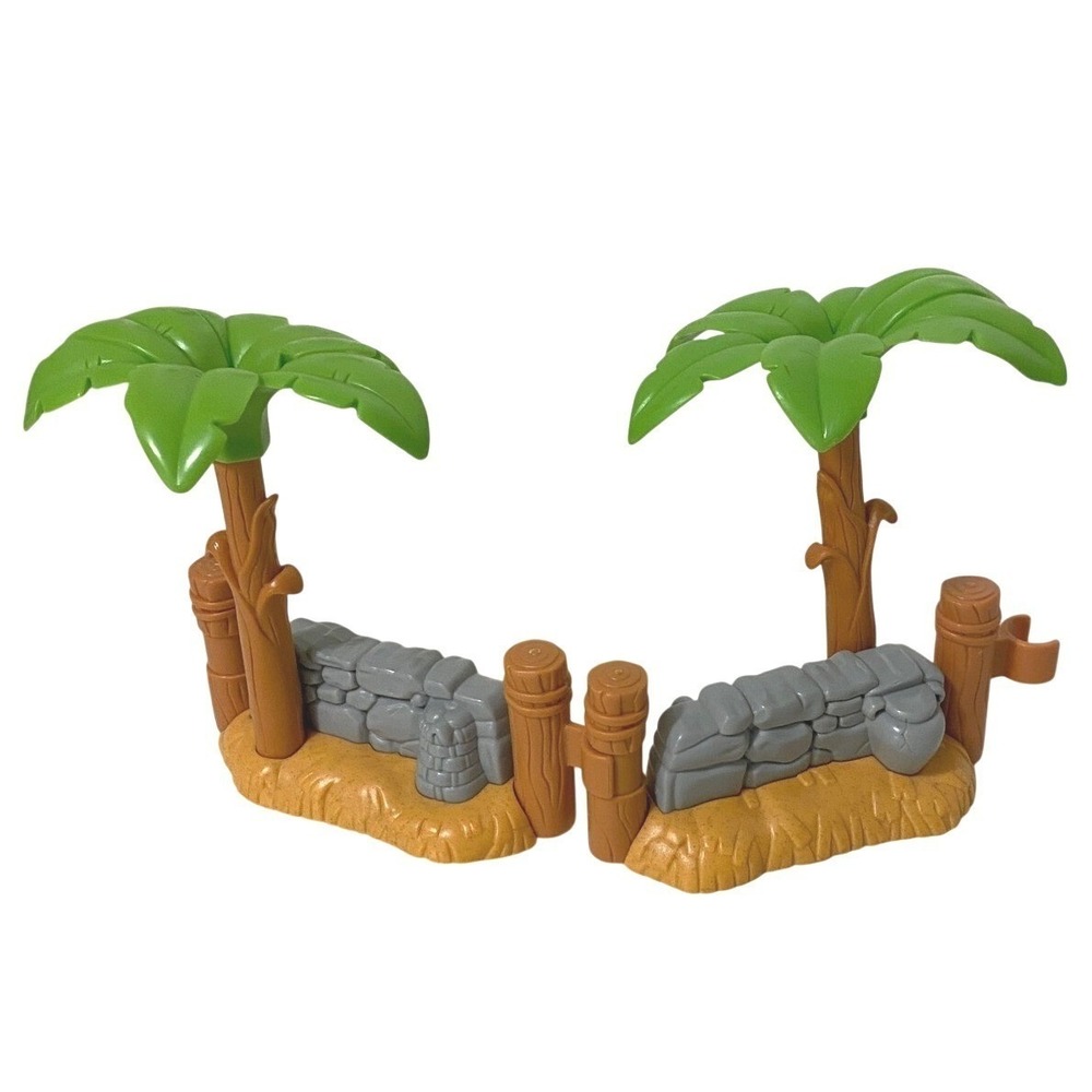 Fisher Price Little People Deluxe Christmas Story Nativity Fence Palm Tree 2 pcs
